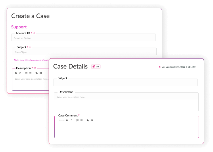 Rich Text Editor (RTE) for Case Comments