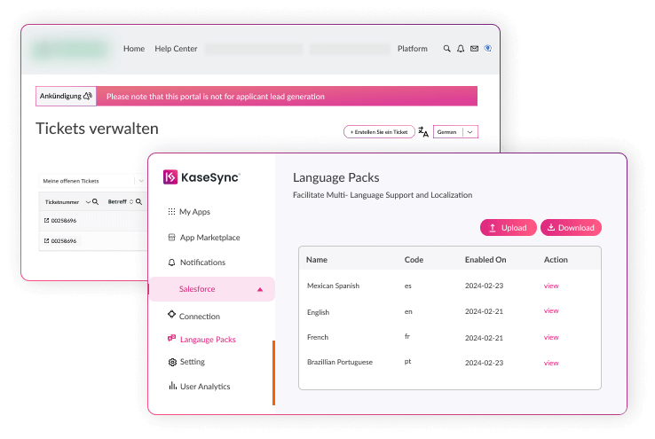 Multi-Lingual Case Portal